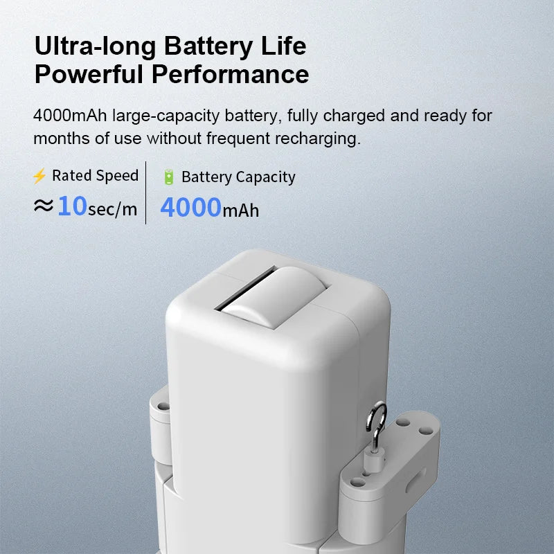 WiFi automatic curtain opener and closer, remote-controlled robotic smart curtain motor, timer, voice control, suitable for trac